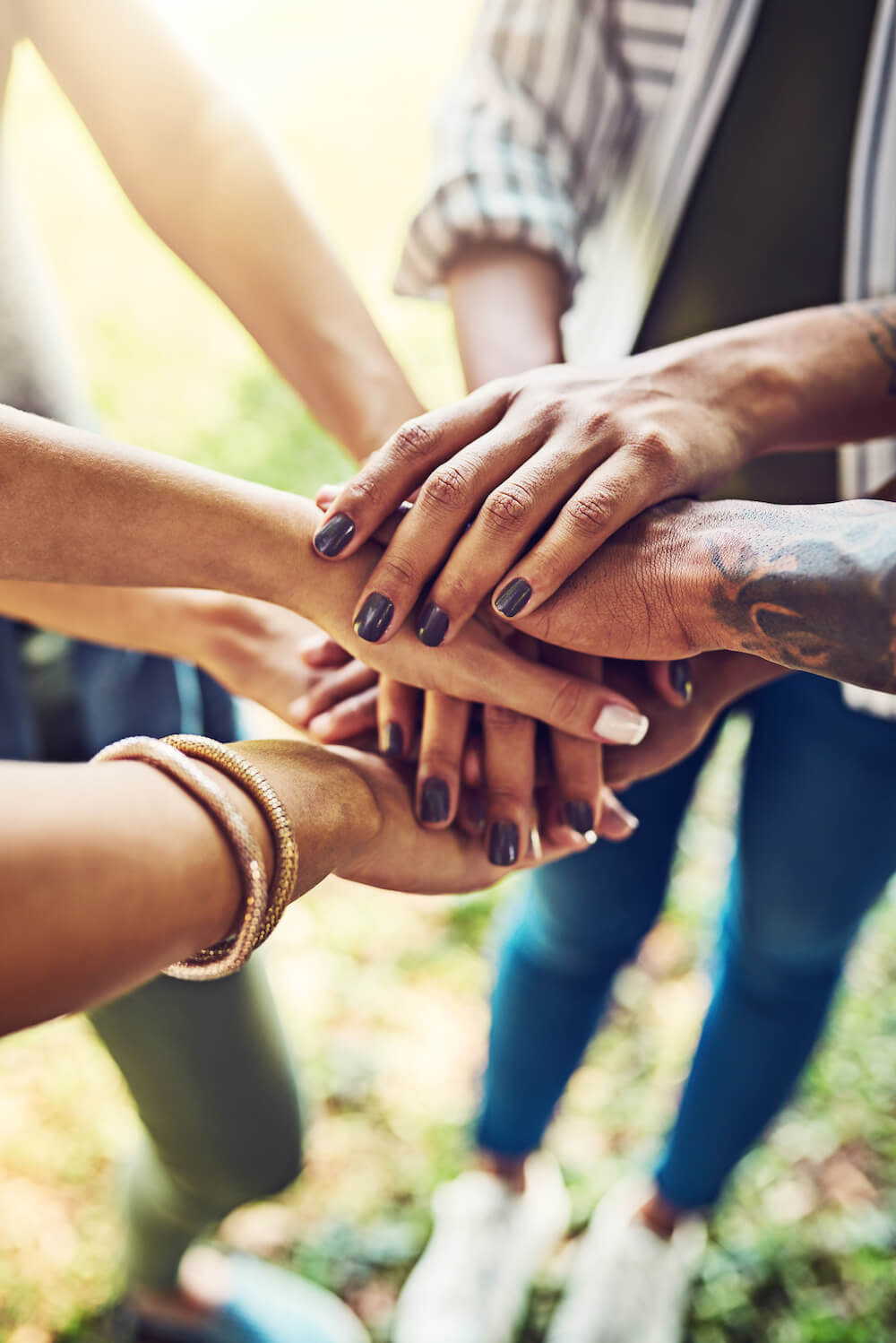 hands together