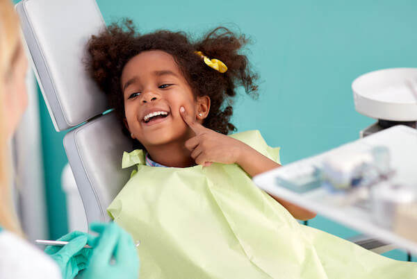 young child on dental chair