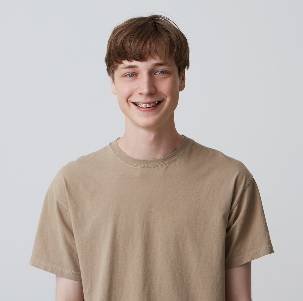 smiling teenage boy